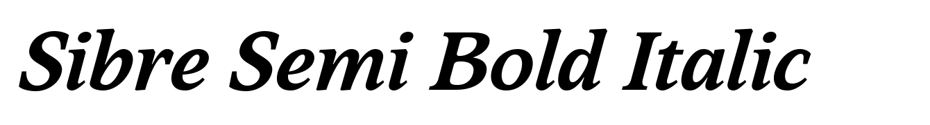 Sibre Semi Bold Italic